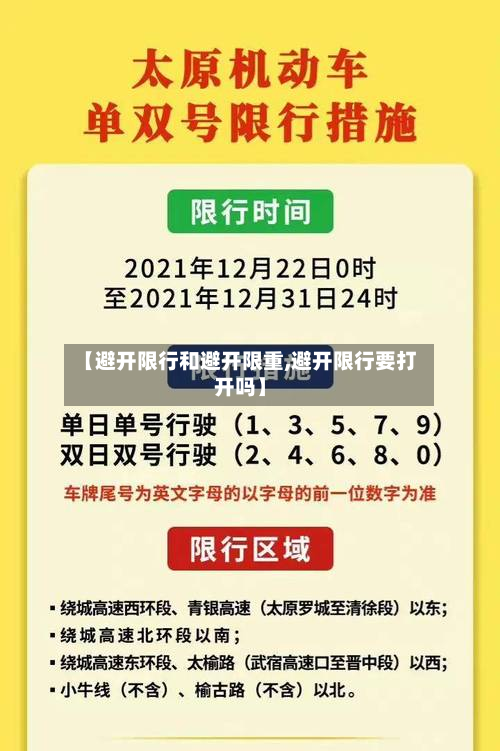 【避开限行和避开限重,避开限行要打开吗】