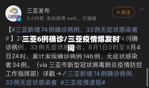 三亚6例确诊/三亚疫情爆发时间