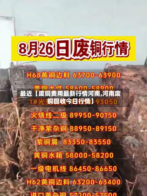 最近【废铜费用最新行情河南,河南废铜回收今日行情】