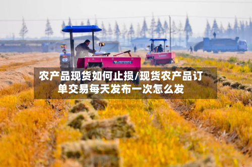 农产品现货如何止损/现货农产品订单交易每天发布一次怎么发