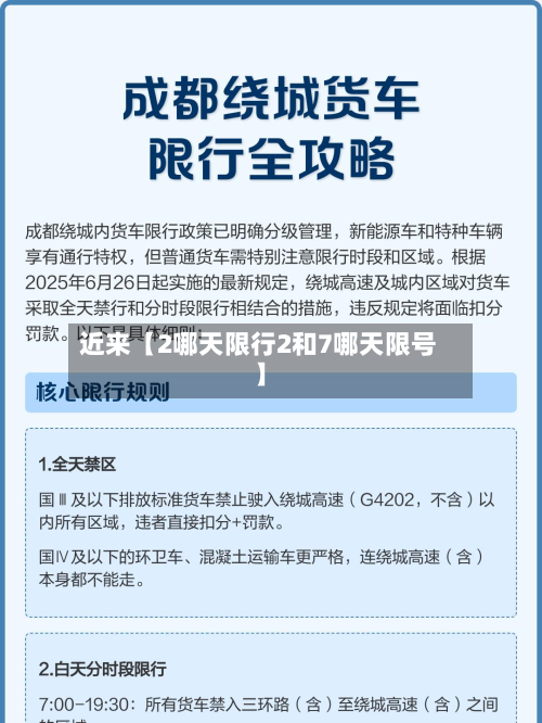 近来【2哪天限行2和7哪天限号】