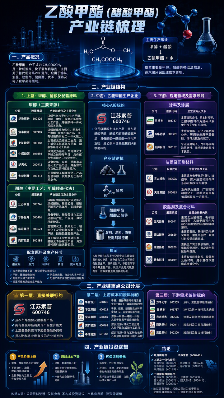 【现货异动】乙酸甲酯30天上涨32.9193%！需求回暖叠加供应收缩	，库存偏紧推动报价上行
